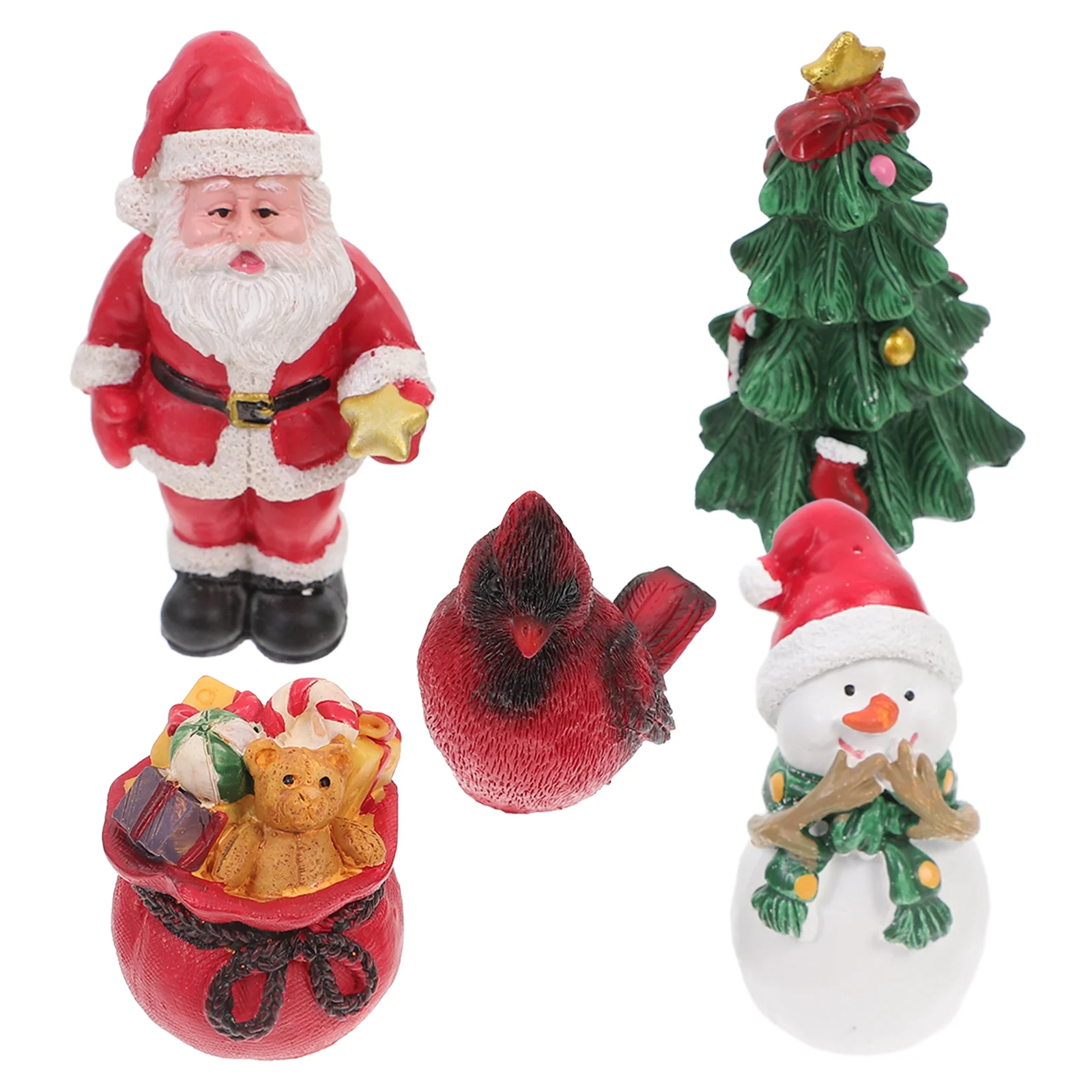 

Christmas Decorations Xmas Elements Figure Accessories Mini Miniature Model Resin Ornaments Tiny Decors