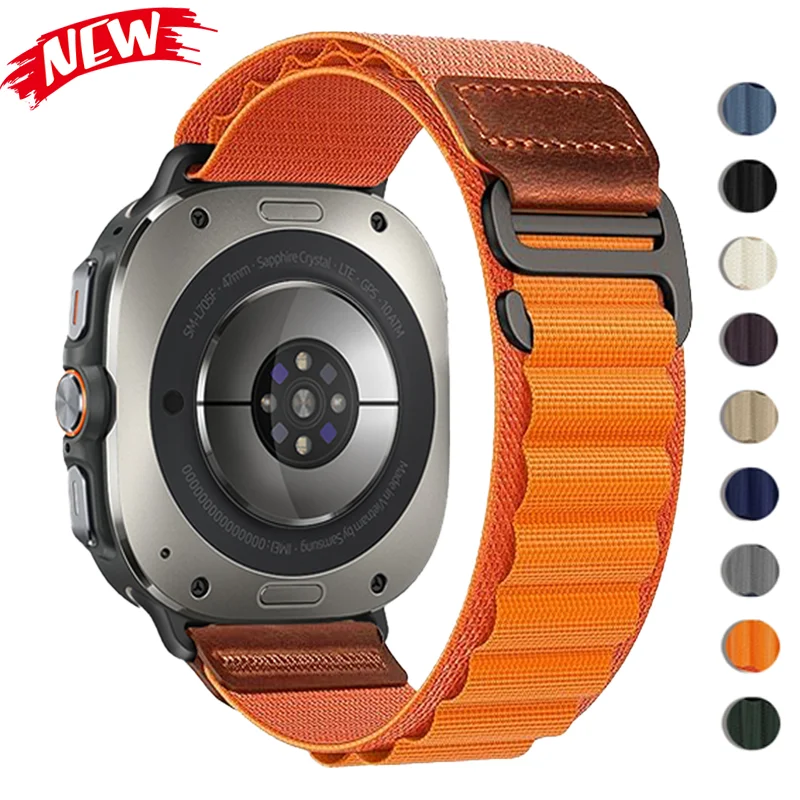Nylon Sport Trail Band for Samsung Galaxy Watch Ultra 2025 Loop Strap Galaxy Watch Ultra(2024)47MM No Gaps Bracelet Accessories