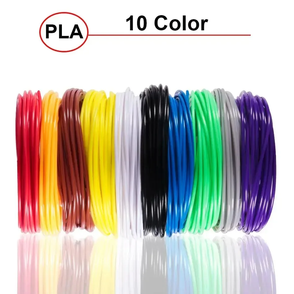 3D Pen Refills 5M High Precision PLA Filament Cable Mate for 3D Pen Printing Multiple Colors Available 10/20 Colors Options