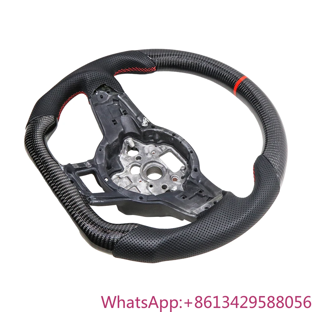 

Fit 2013-2020 Mk7/Mk7.5 GTD/R Golf 7 Steering Wheel Real Carbon Fiber Flat Sport Steering Wheel Not Heated