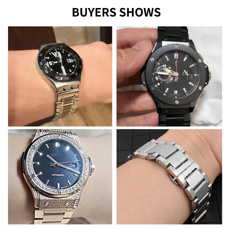 For Hublot Big Bang Classic Fusion Dedicated Interface Stainless Steel Watch Strap 27mm X 19mm Bracelet Metal Chain bead Band
