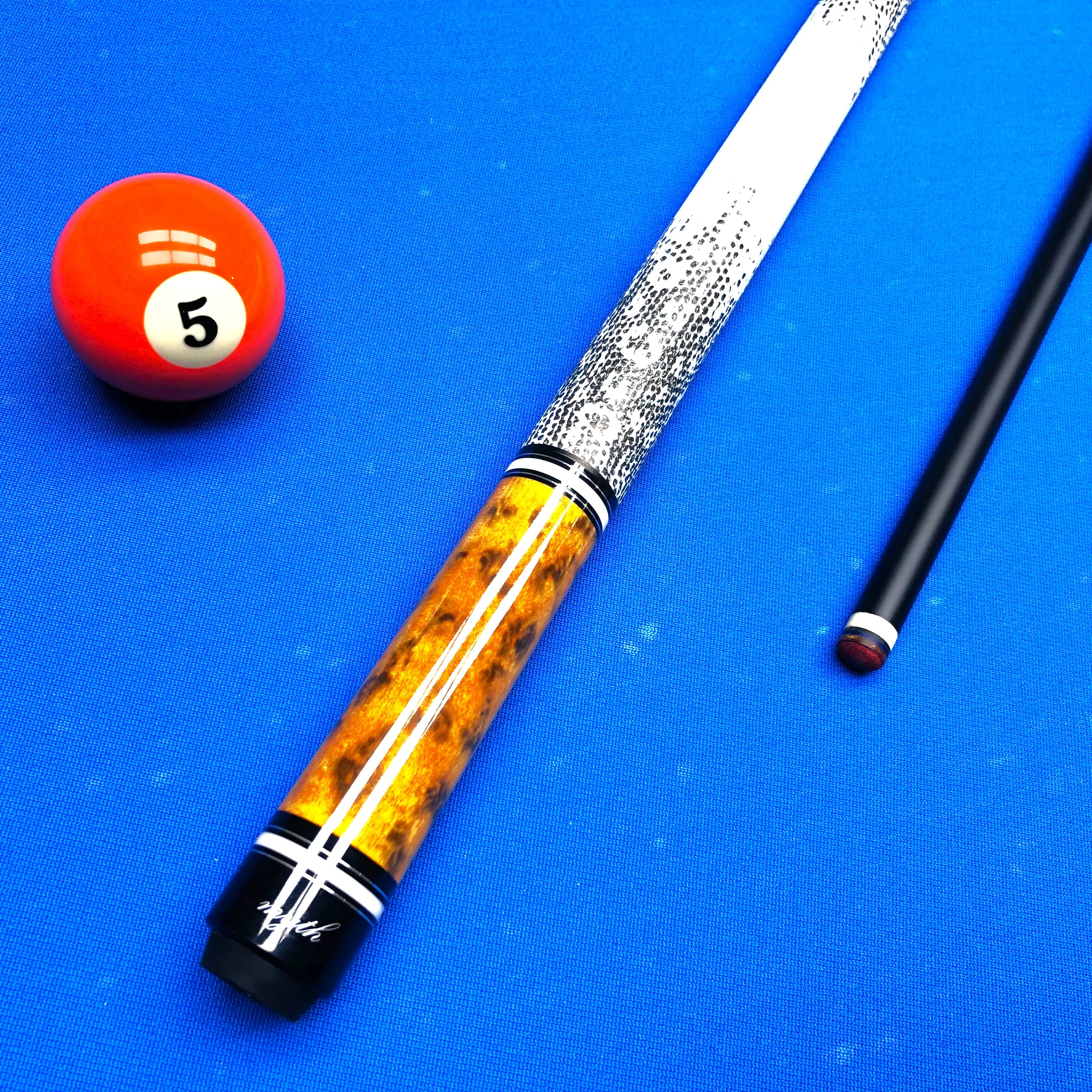tournament-ready-pool-cue-w-125mm-rainbow-tip--lizard-grip-protected-steel-joint