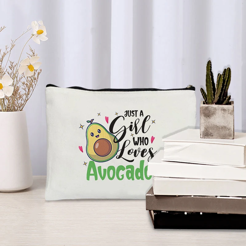 Funny Avocado Pattern Makeup Bag Avocado Fruit Lover Gifts Women Cosmetic Case Party Favors Stuff for Avocado Lovers Girl Purse