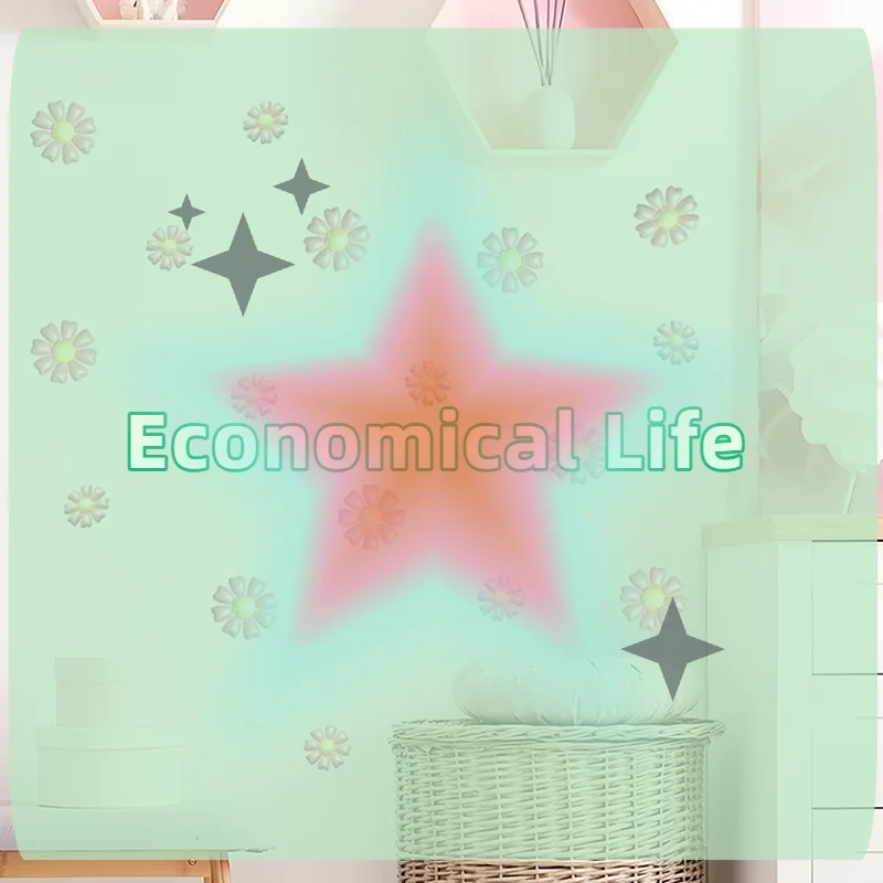 [MOA]Removable PVC Self-Adhesive Butterfly Mandala Wall Stickers Glow-in-the-Dark For Living Room Bedroom Decals Home Decor[MOA]