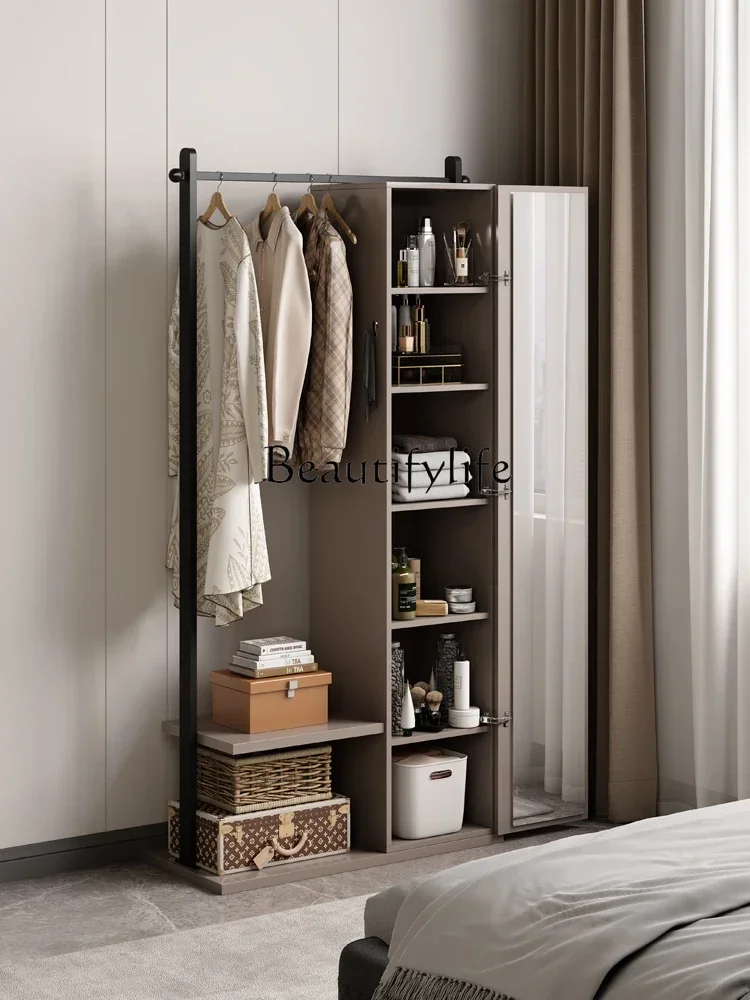 Q S Italian Chest of Drawers Clothes Rack Integrated Modern Minimalist Master Bedroom Storage Cabinet Coat Rack with Dressing Mi