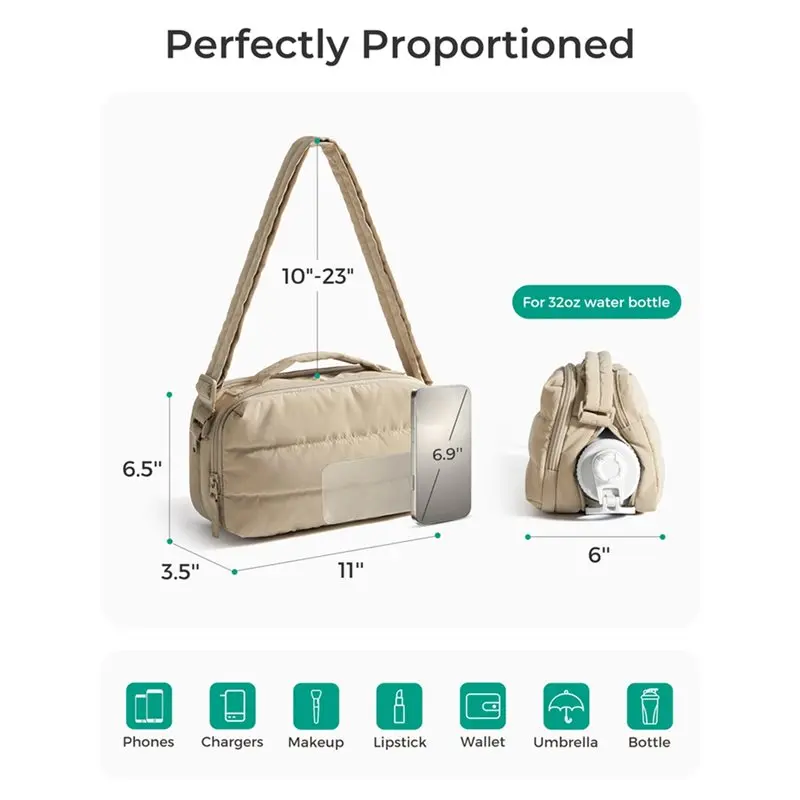 ABRT-حقيبة كروس للسفر مقاومة للماء للنساء مع جيب زجاجة قابل للتوسيع حقيبة كتف هاراجوكو للطلاب #6