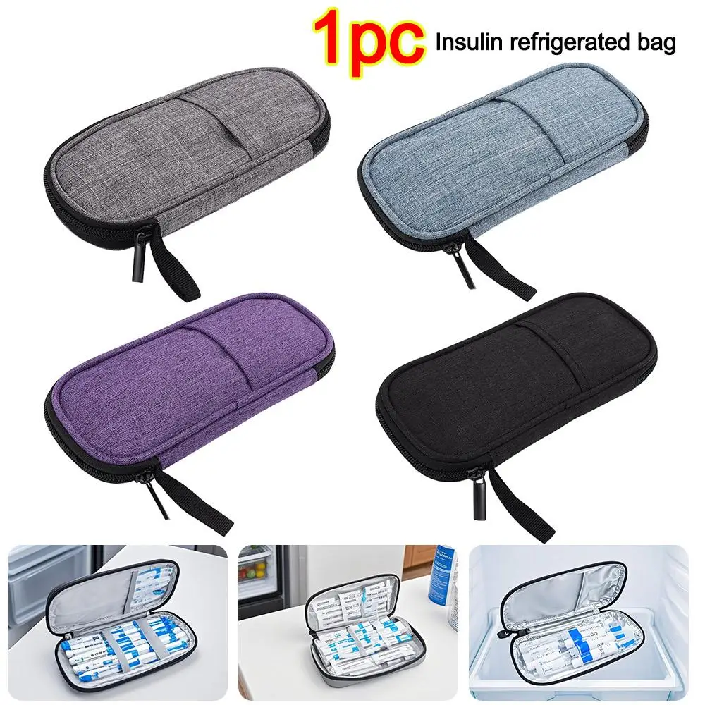 حقيبة تبريد محمولة بالأنسولين ، تخزين بارد لامع ، سفر للأدوية ، مبرد للجيب ، عبوة حقيبة للقلم ، مجمد للأدوية لمرض السكري