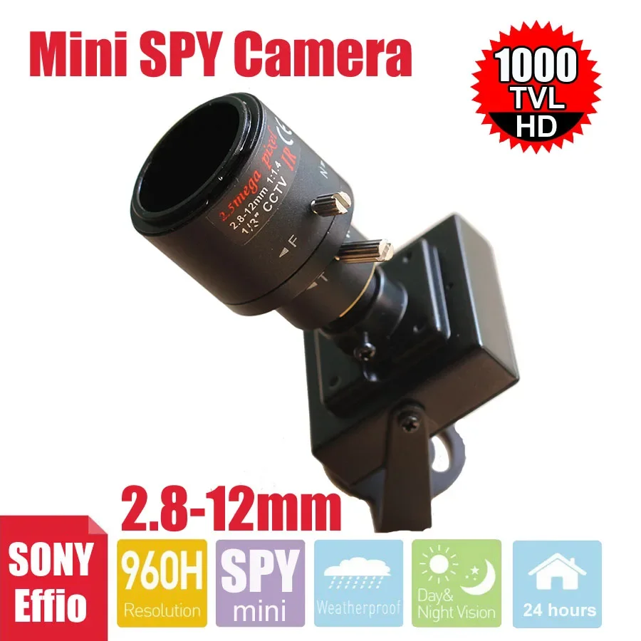 CCTV 1000TVL 960H 2.8-12MM Varifocal Zoom Lens Security Camera D/N Mini Surveillance Camera