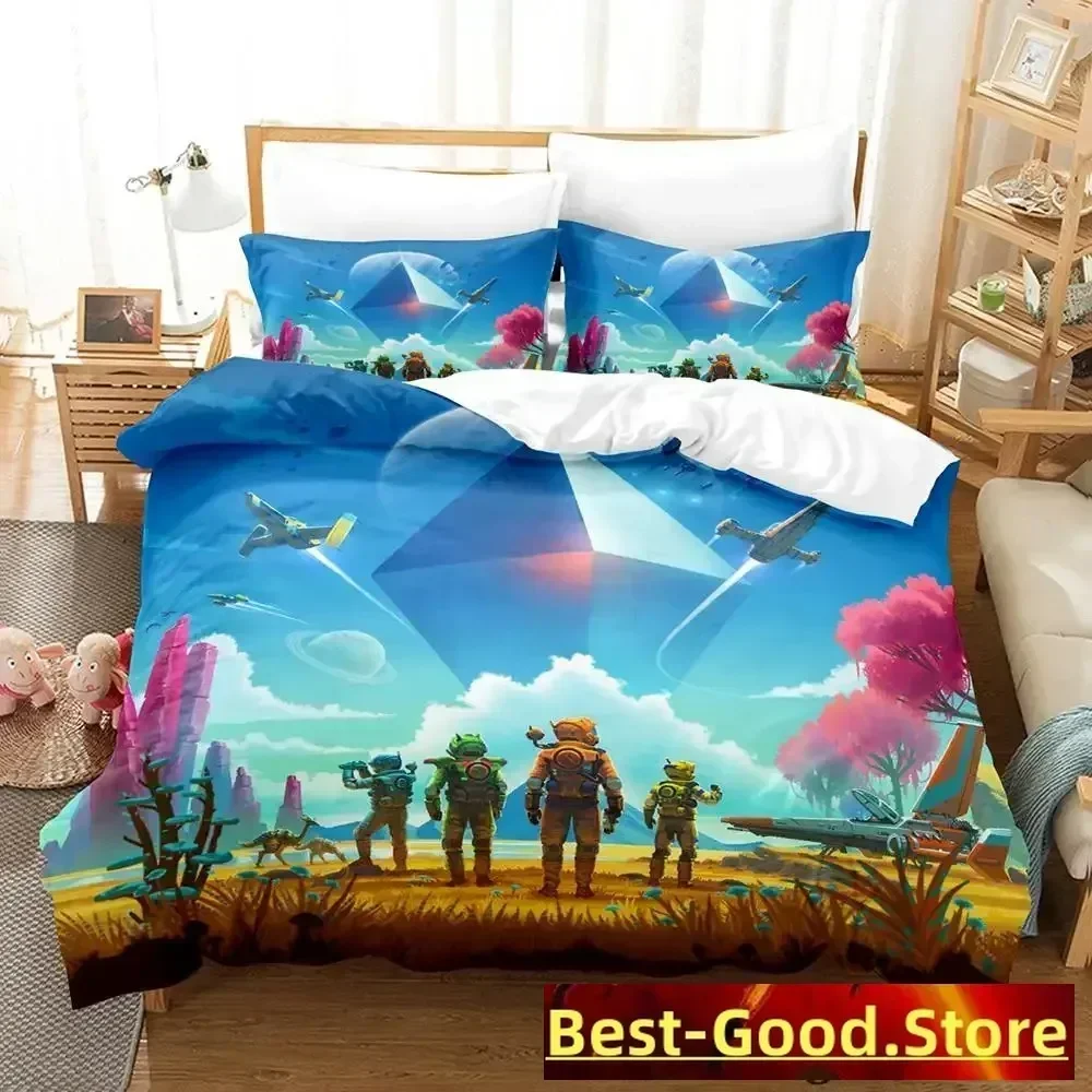 

No Man's Sky 3D Anime parure Printed Bed Set Duvet Cover Pillowcase Bedding Set Bed Linen Sheet Quilt Cover Full Queen King Size