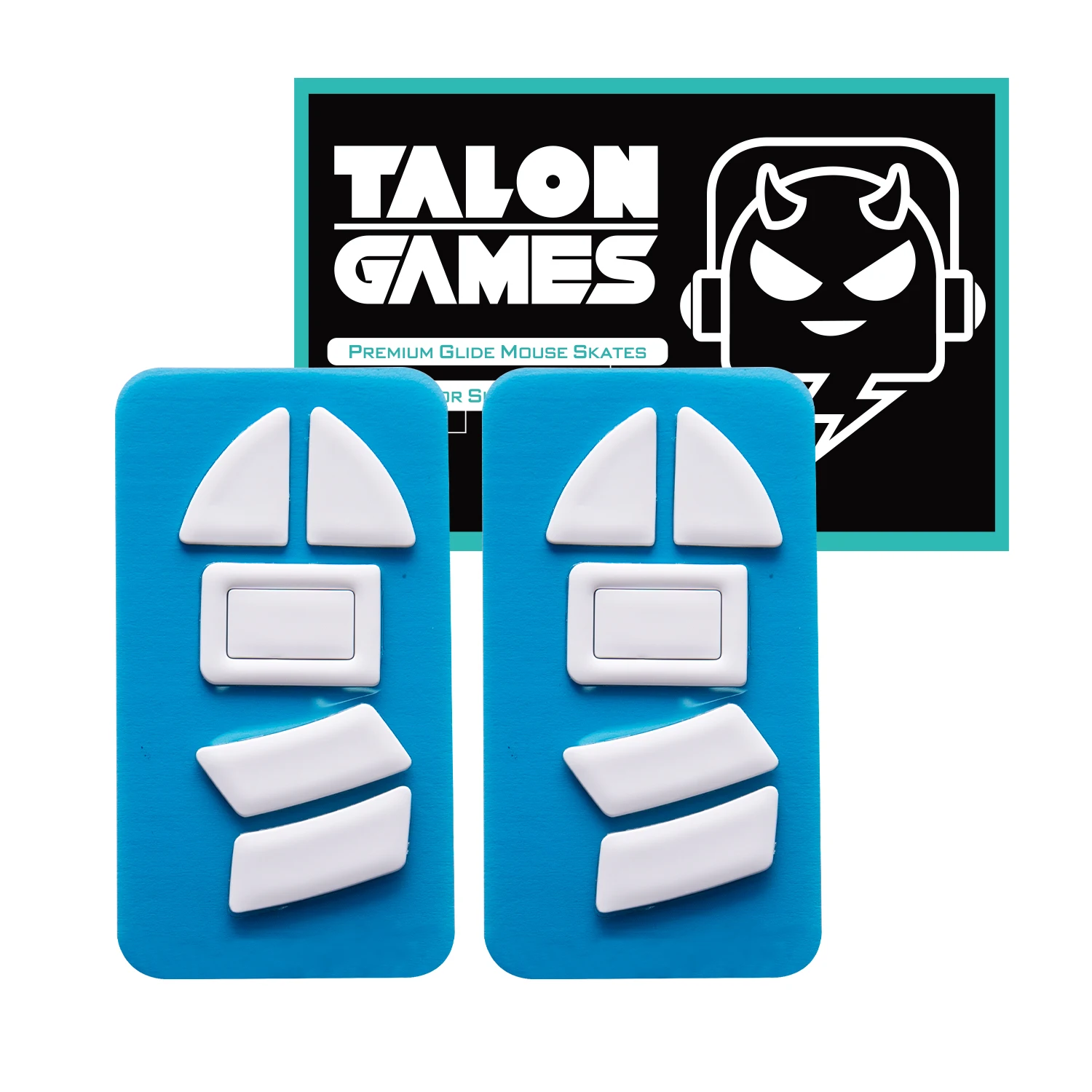 TALONGAMES 마우스 발 스케이트, 레이저 바이퍼 얼티밋 무선 아이스 버전 교체 글라이드 발 패드, 흰색 마우스 스티커