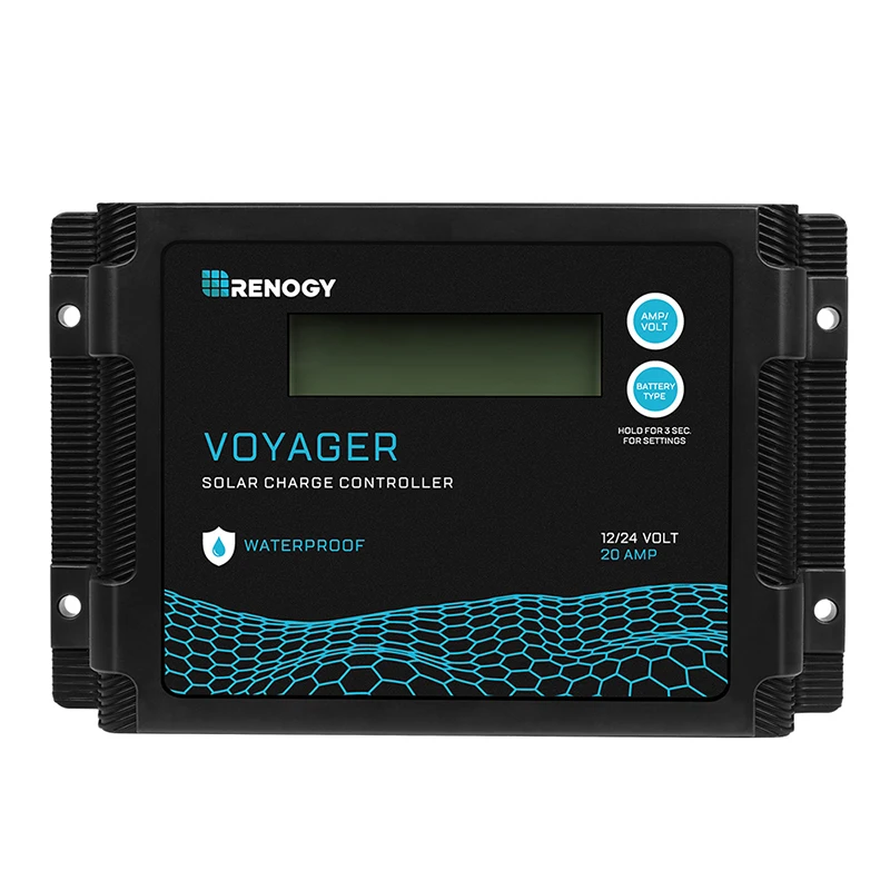 

Renogy Voyager Solar Charge Controller 12V/24V PWM 20A w/ LCD Display Waterproof AUTO Voltage Detection for AGM, Gel,Flooded