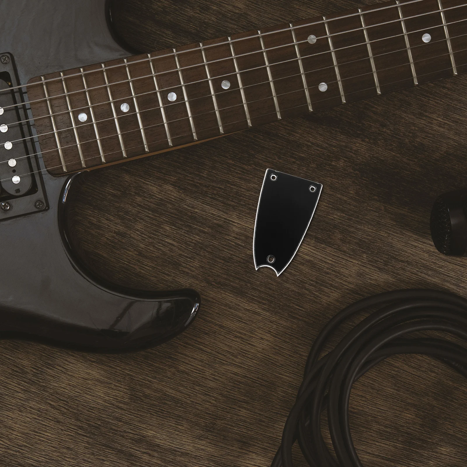 

5Pcs Guitar Neck Plate Bell Shape Metal Truss Rod Cover 3-Hole Headstock Replacement for Electric Guitar Bass Accessories