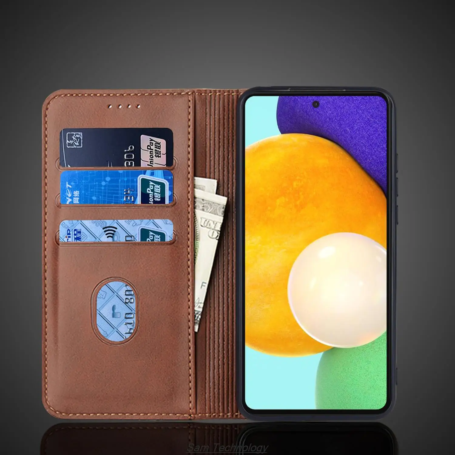 Magnetic attraction Leather Case for Samsung Galaxy A52 / A 52 A52s 5G Holster Flip Cover Case Wallet Phone Bags Fundas Coque