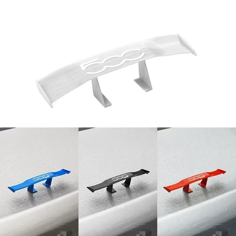 Car mini spoiler Tail Wing Carbon Fiber Look Tail Wings Model Auto Styling for Fiat 500 500C 500X 500L Abarth 695 Accessories