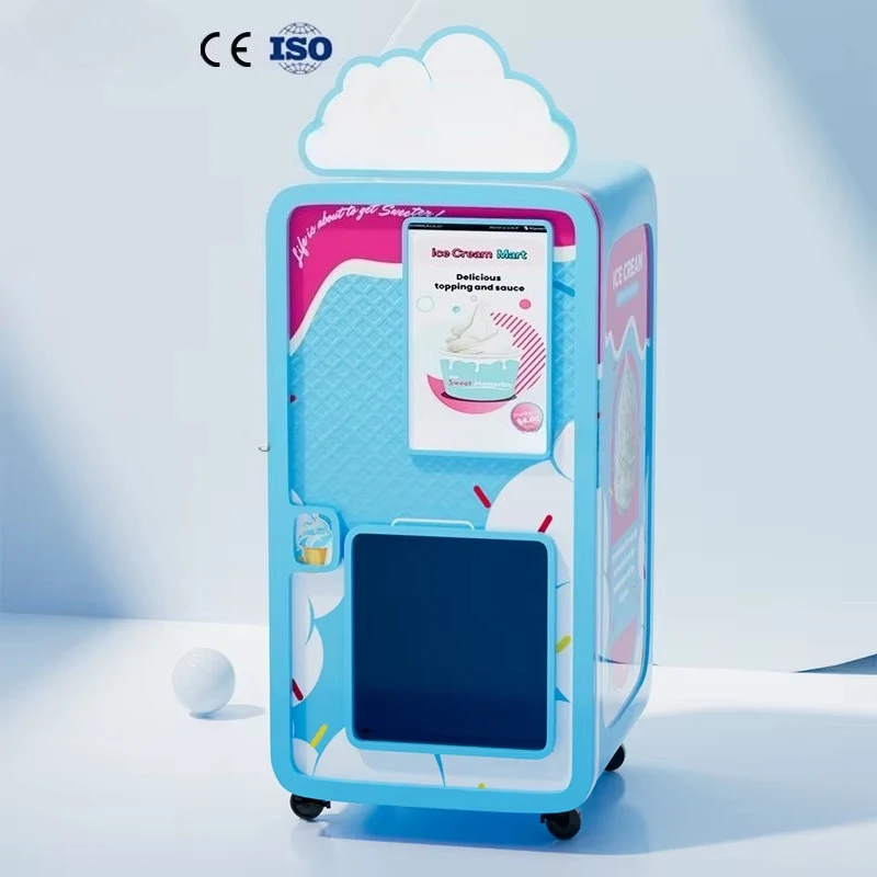 Factory Direct Sales Smart Soft Ice Cream Maker for Sale Customized Commercial Automatic Ice Cream Vending Machines
