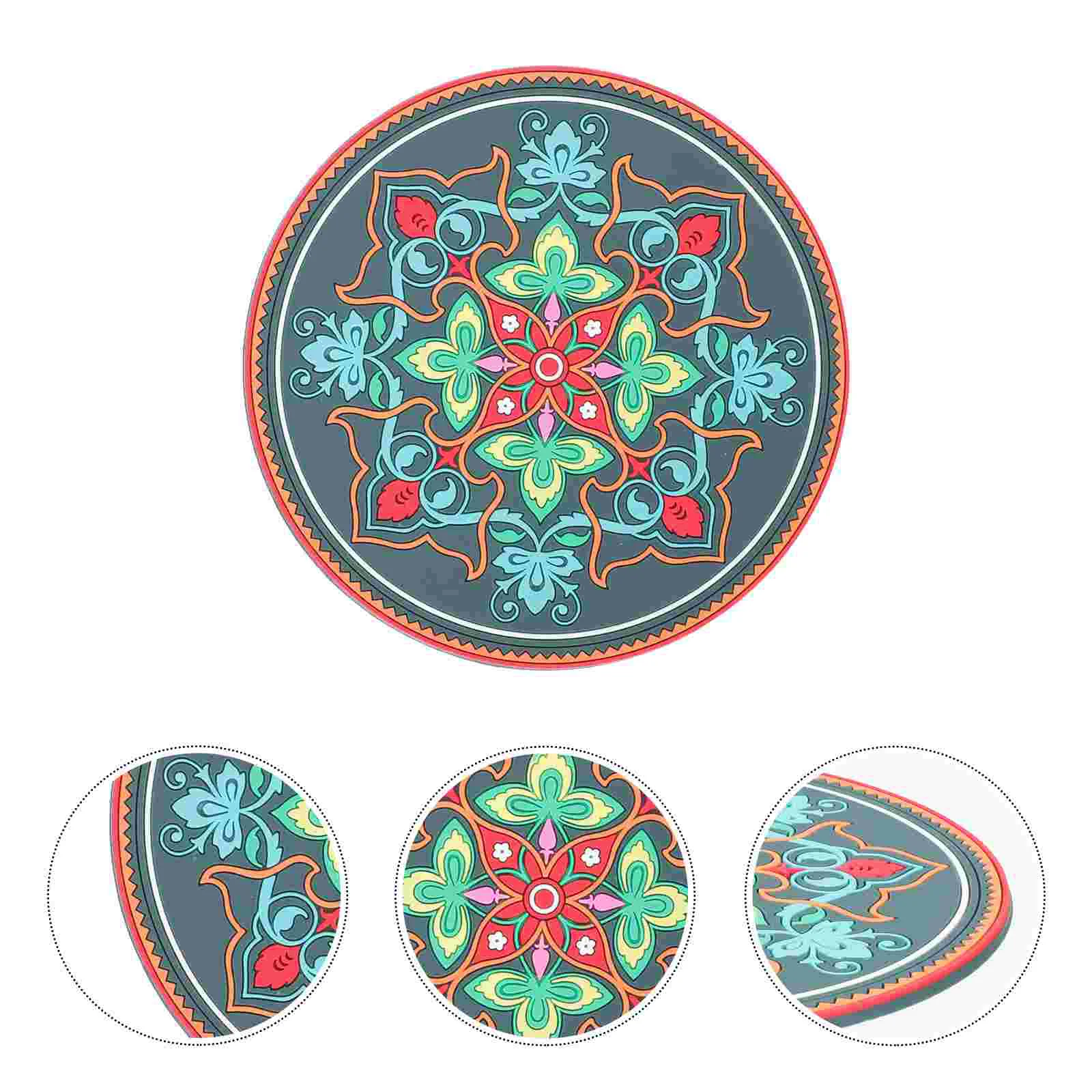 Round Pillows Music Bowl Mat Sound Bars Ritual Implement Rounded Cushion Pad for Religious Pvc