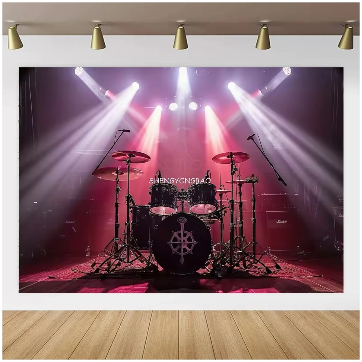 طبل الغيتار موسيقى الروك موضوع التصوير خلفيات خلفية عيد ميلاد سعيد حفلة الديكور مهرجان صور استوديو خلفية
