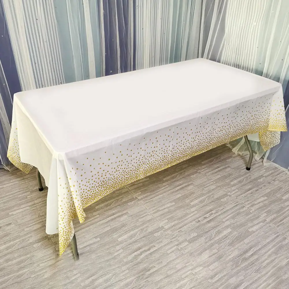 Disposable Table Cloth Rectangle Table Runner Waterproof Wedding Christmas Baby Shower Birthday Events Banquet Decor Table Cover