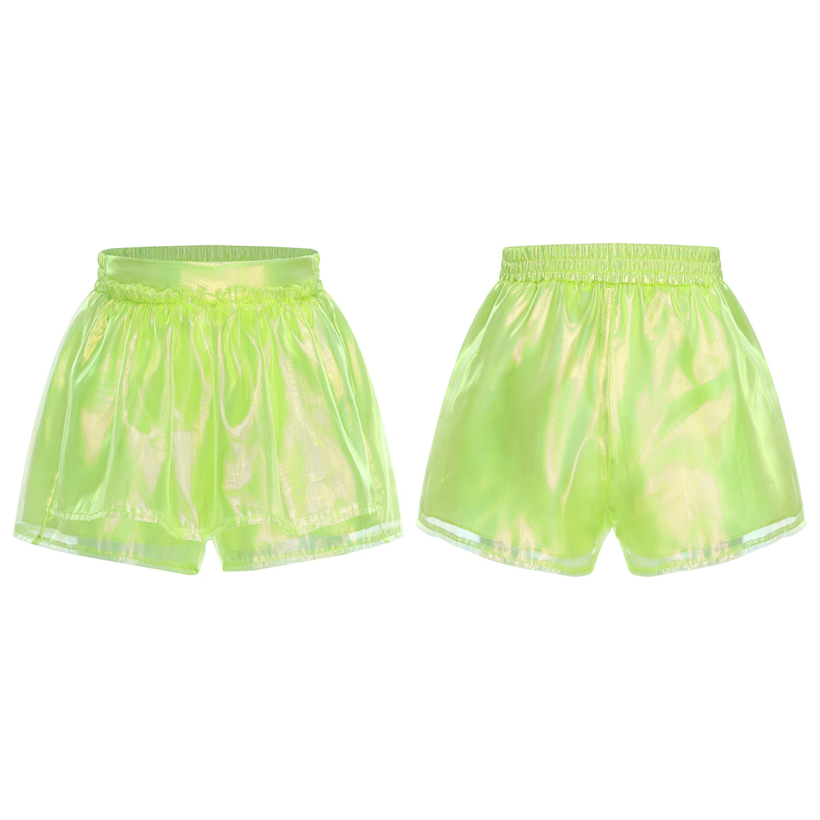 Crianças calças quentes meninas shorts brilhantes jazz dança culottes hiphop streetwear dança palco desempenho rave festa traje