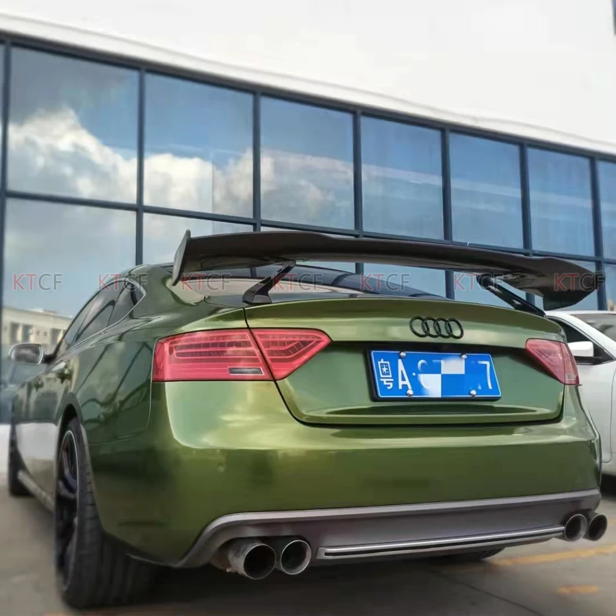 For Audi TT TTRS A3 A4 A5 A6 S5 S4 high quality Carbon Fiber rear boot Wing Spoiler Rear Roof Spoiler Wing Trunk Lip Boot FRP