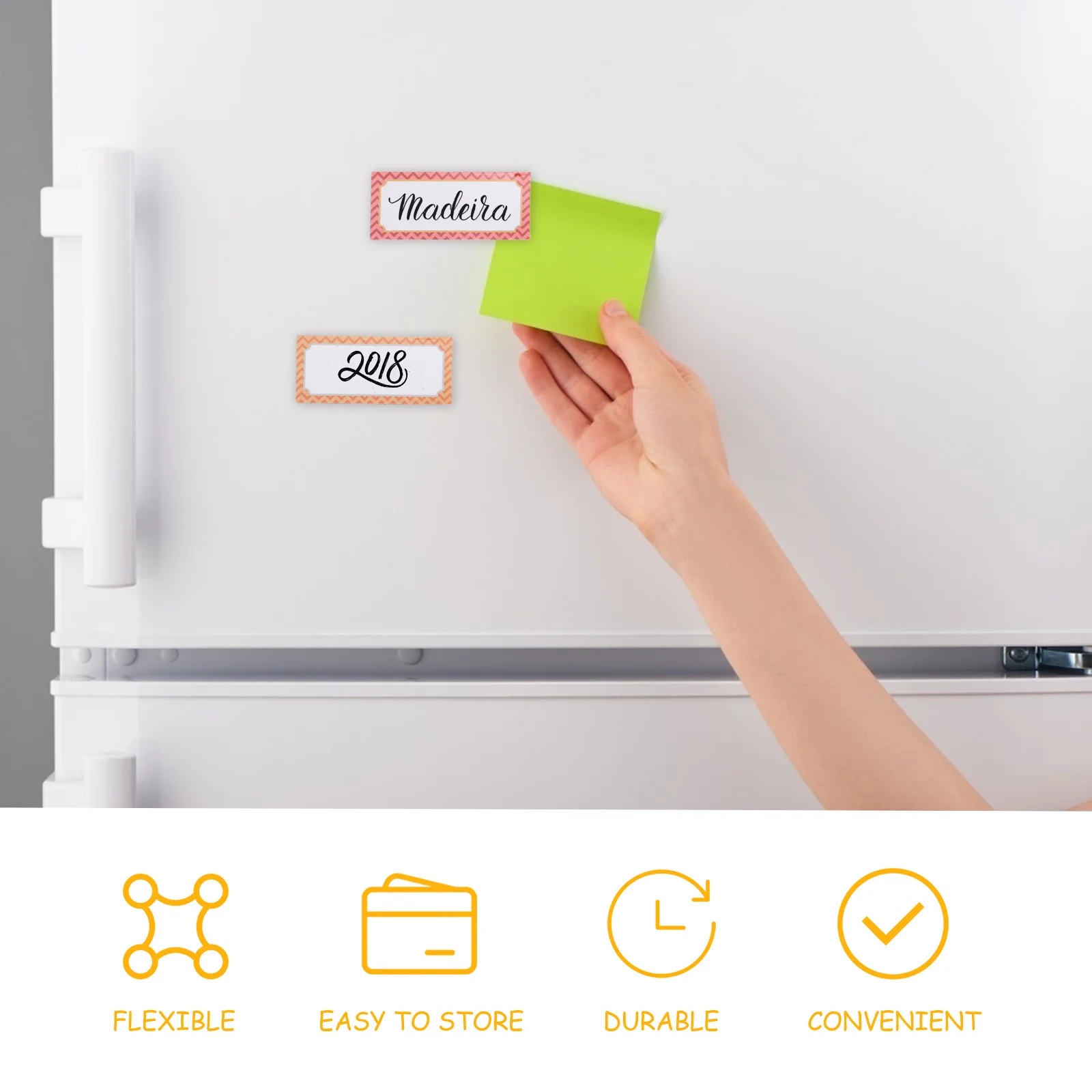 16Pcs Magnetic Dry Erase Labels Reusable Fridge Notepad for Home Kitchen Decor Whiteboard Locker Organizer Sticky Memo Pad