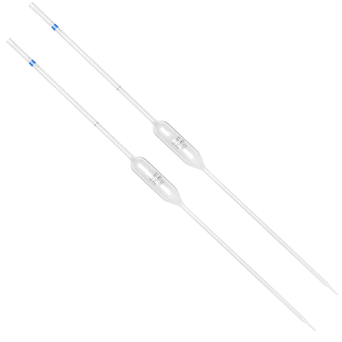

2Pcs Big Belly Glass Pipette Durable Heatproof Ecofriendly Experimental Measuring Calibrated Transparent Straw