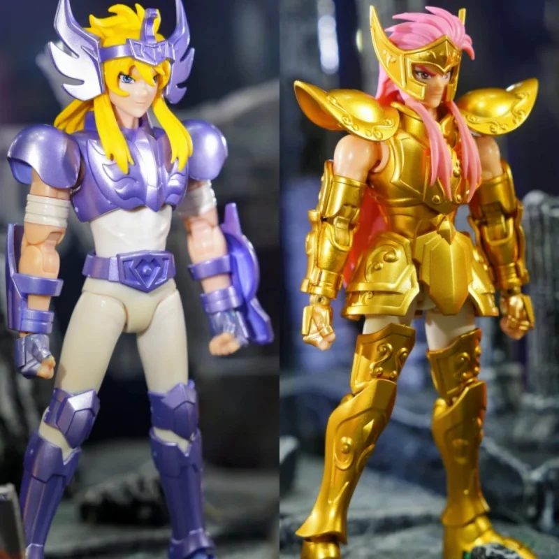 En Stock Blokees genuinos Saint Seiya campeón clase Acuario Camus Cygnus Hyoga Taurus figura de acción coleccionable modelo juguetes regalo