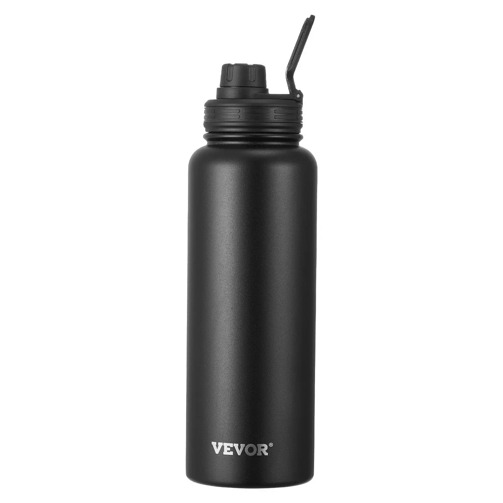 

Double-Wall 40oz Stainless Steel Water Bottle with Smooth Finish and Secure Lid for Daily Hydration Black