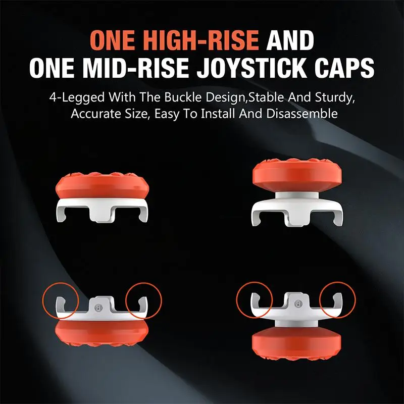 2 Pcs  Thumb Grip Set For  5 Portal TPE Joystick Caps Thumbstick Caps For  Portal Protective Thumb Grip