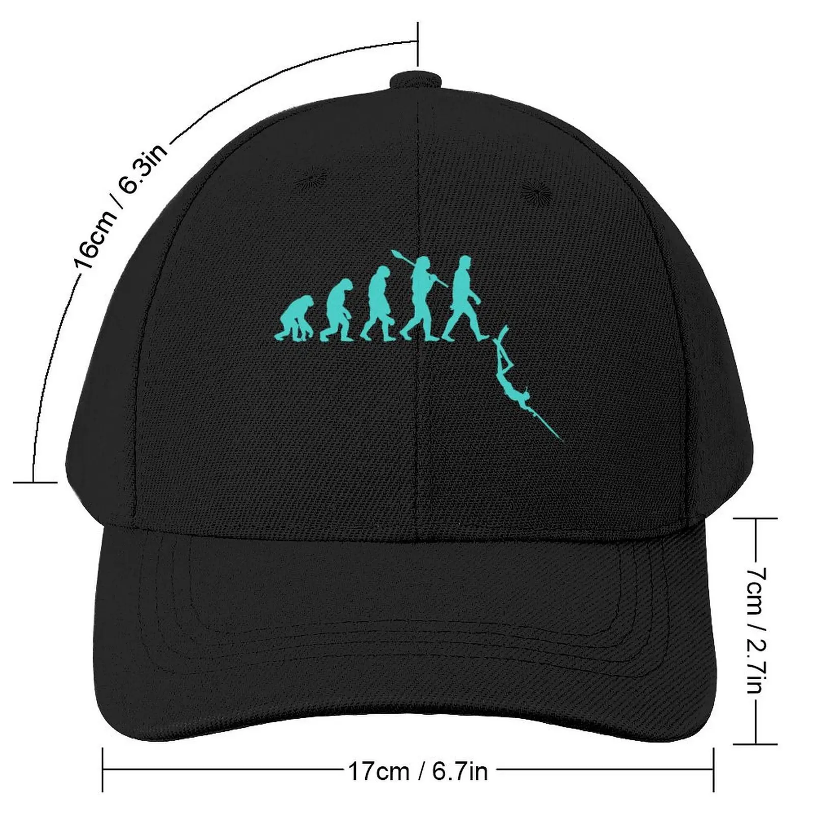 Spearfishing Evolution Baseball Cap Golf Hat Man Sunscreen Male Women's