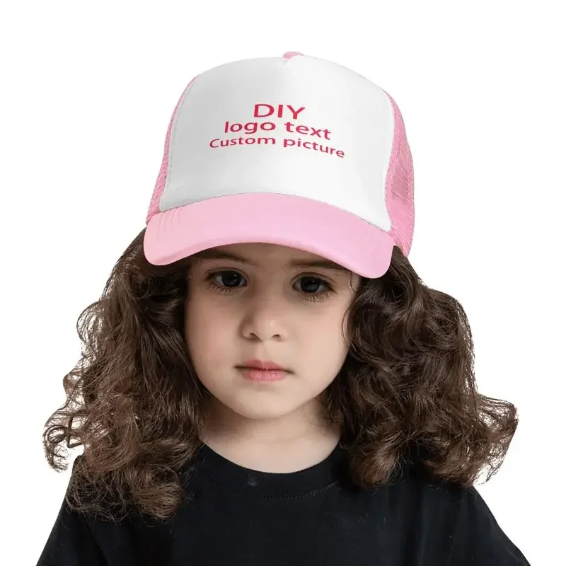 

Custom Kids Mesh baseball cap Summer Universal Boys Girls baseball cap Sun Proof peaked breathable Sun Cap Hip Hop fashion DIY