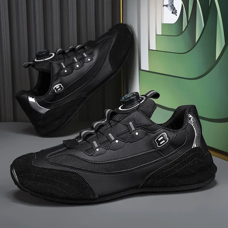 Men's Air-cushion Breathable Running Shoes Summer Rotating Button Race Men Trend Sneakers Outdoor Non Slip Hiking Climbing Shoes