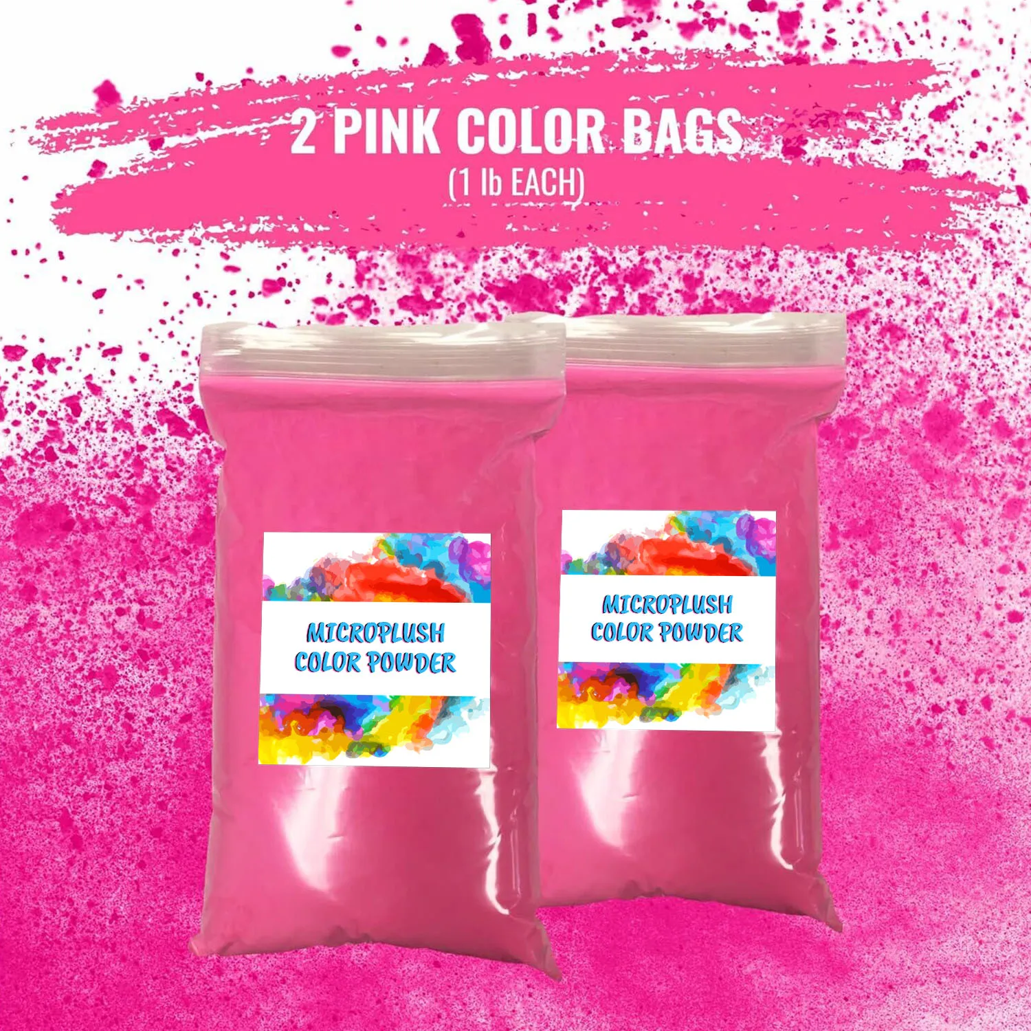 Pink Baby Gender Reveal Powder - 2 Pounds of Pink Colored Powder for Girl - For Motorcycle Burnout, Toss, Photoshoot