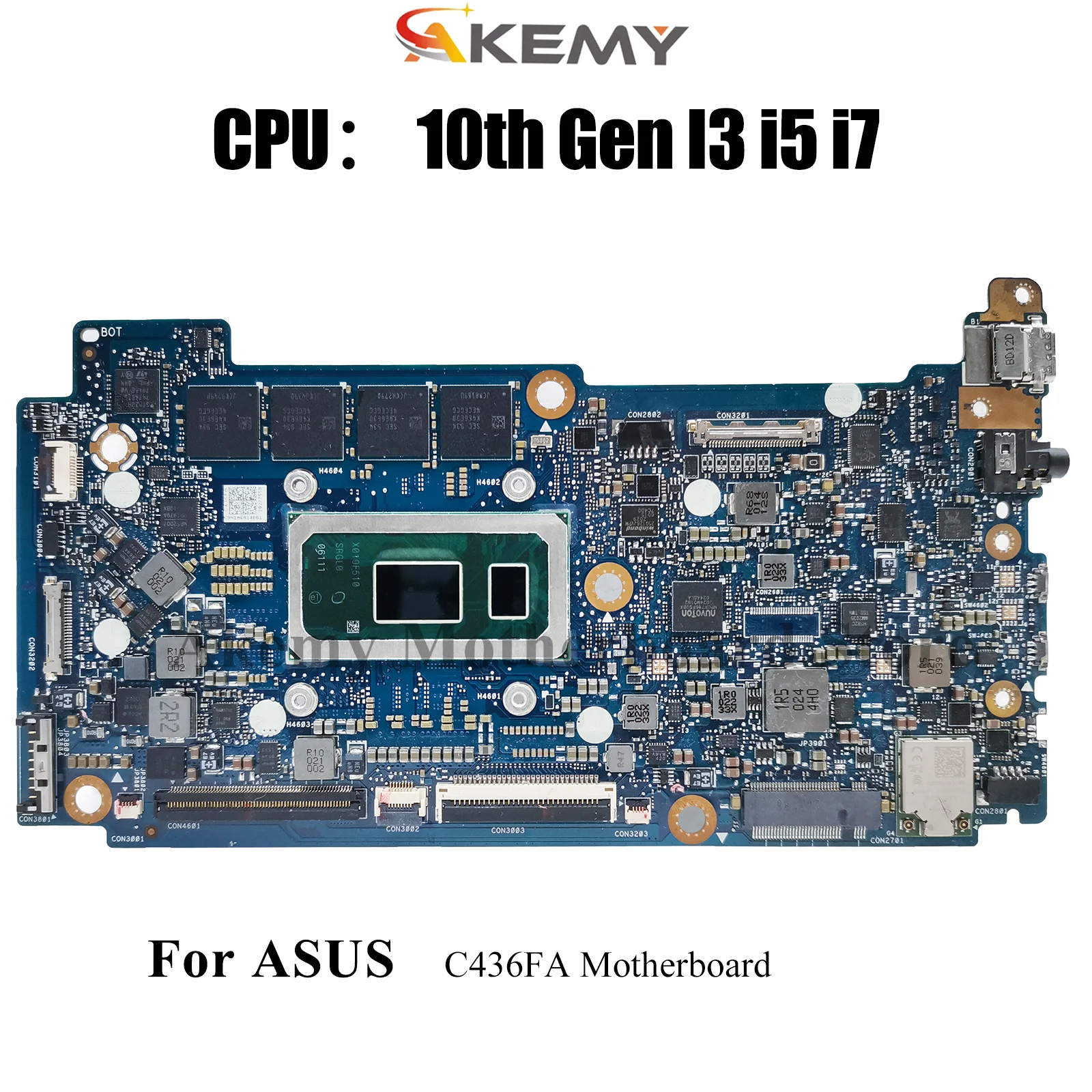 

C436FA Laptop Motherboard For ASUS Chromebook C436F C436FA Notebook Mainboard With 10th Gen I3 i5 i7 100% tests OK fast shipping