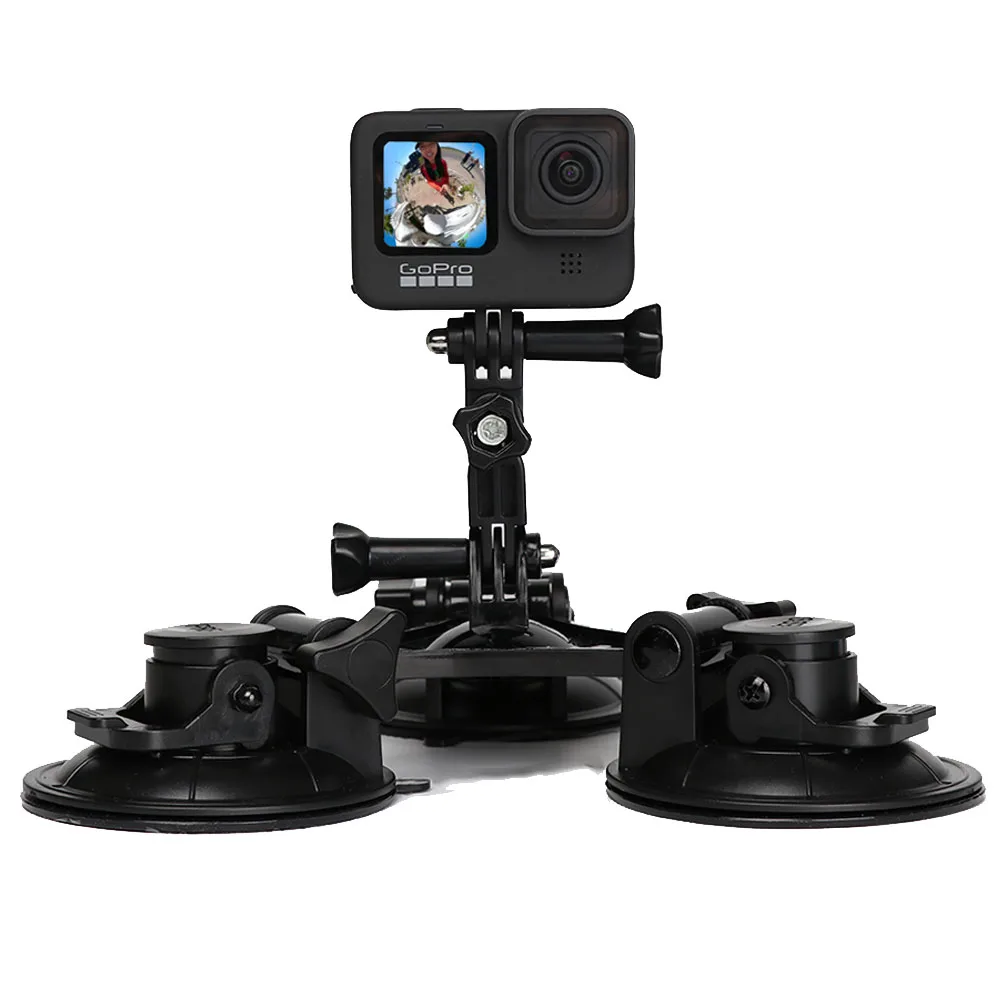 Mini Action Camera Suction Cup for GoPro Hero 9 8 7 5 Black SJCAM SJ7 Yi 4K H9 Go Pro 7 Osmo Mount Window Glass Sucker Accessory