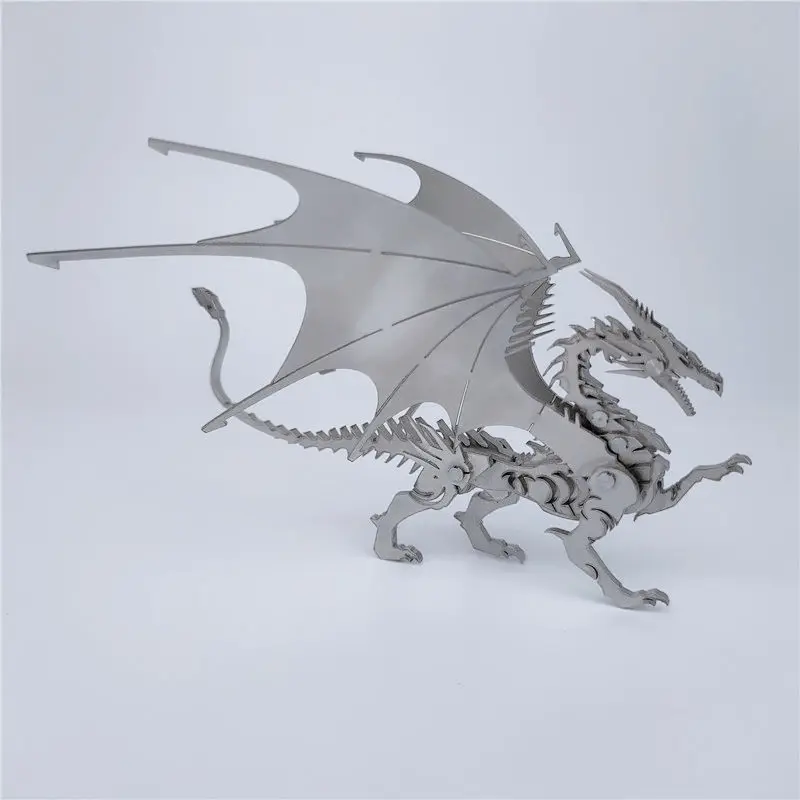 Staal Mokr 3D Metalen Puzzel Fire Dragon Diy Jigsaw Model Gift En Speelgoed Puzzels Voor Kinderen Volwassenen Leren Onderwijs