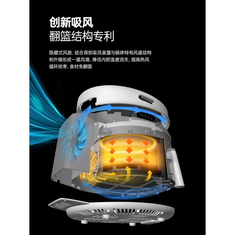 Air Fryer Household Visual Double Channel Electric Fryer Double Layer Large Capacity Oven 5L New Fried Chicken