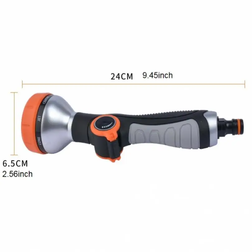 Multifunctional Serviceable Thumb Switch Water Sprayer, 8 Function Hand Push Water Gun