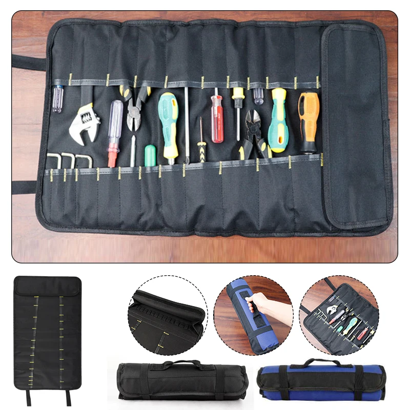 

Kitchen Cooking Chef Knife Bag Roll Bag Carry Case Portable Outdoor Picnic Chef Knife Storage Pockets Bag Hardware Tool