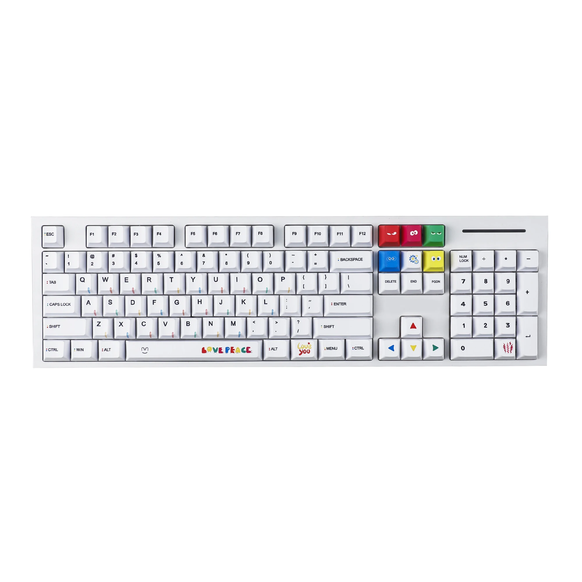 

YMDK Cherry Profile 131 Wukds Mood Dye Sub Thick PBT KEYCAP for MX Mechanical Keyboard 61 68 84 87 96 104 108