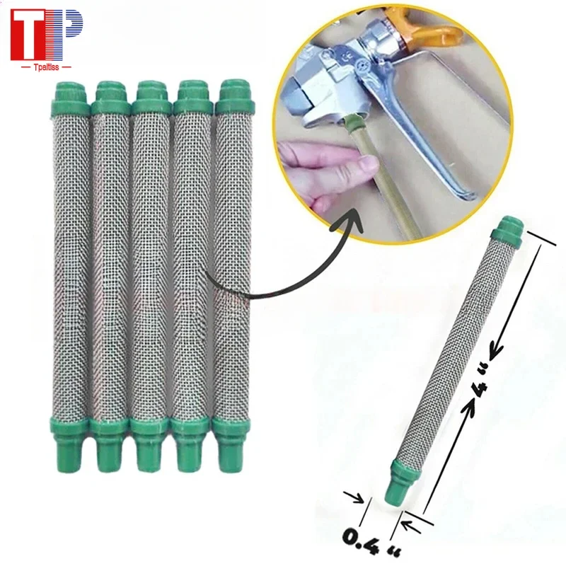 Tpaitlss 30-200 Mesh Airless Paint Parts Filter Paint Spraygun Filter Reduces Nozzle Clogging Spraying Machine Accessories