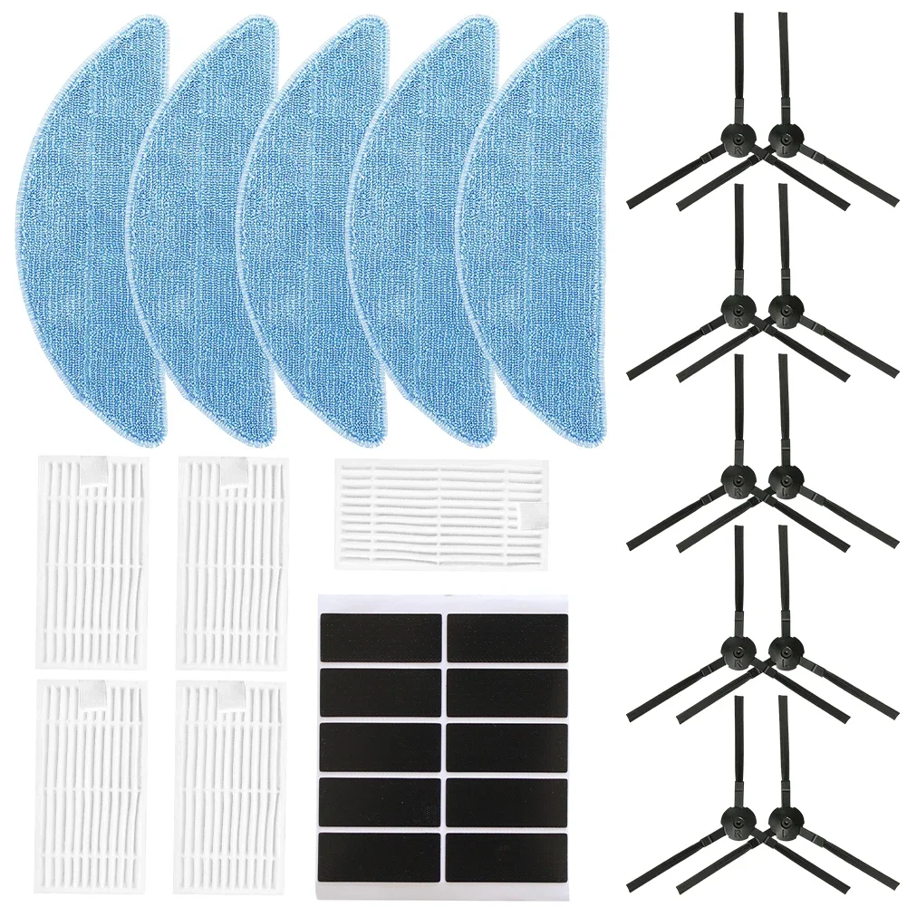 Lateral Escova Filtro Mop Pano para V3, V3s, V5, V5s Pro Robot Aspirador de Substituição, Robô Sweeper, Eletrodomésticos, Peça De Reposição