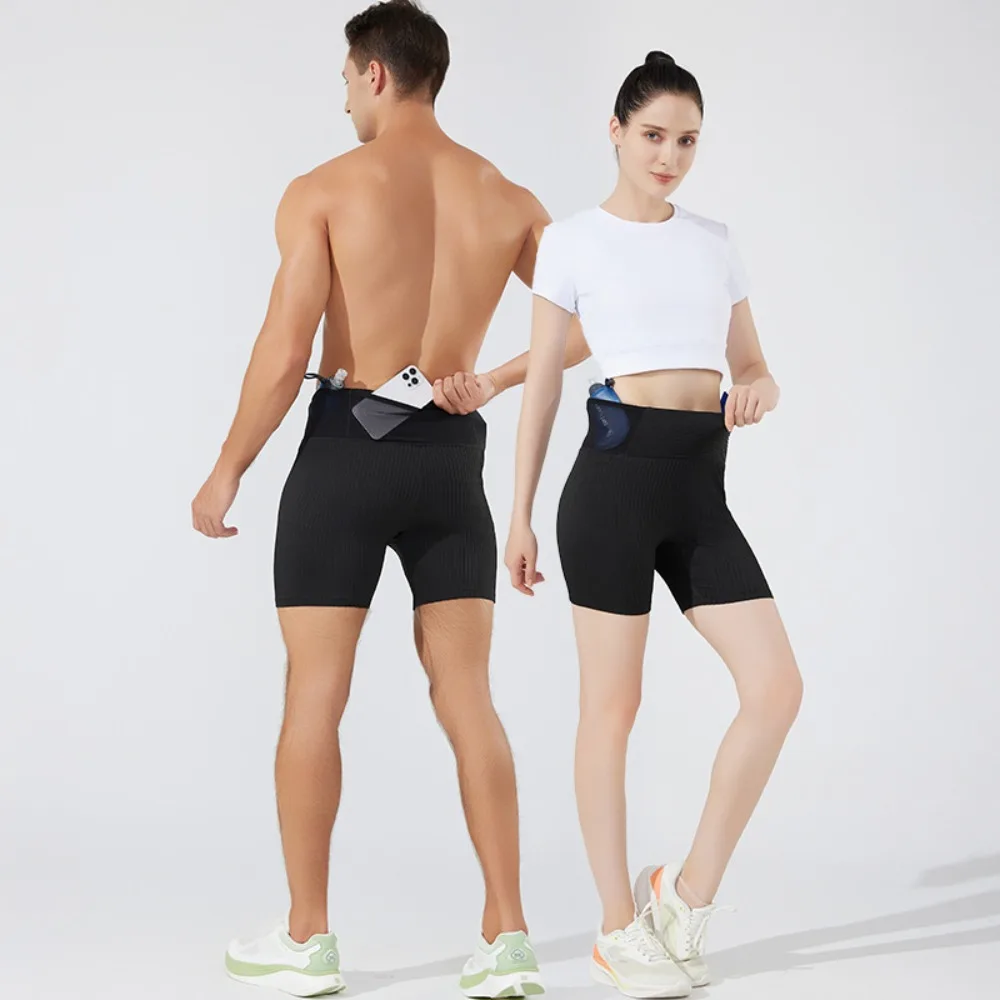 

Unisex Double Layer Compression Pants Wicking Yoga Running Leggings for Men Women