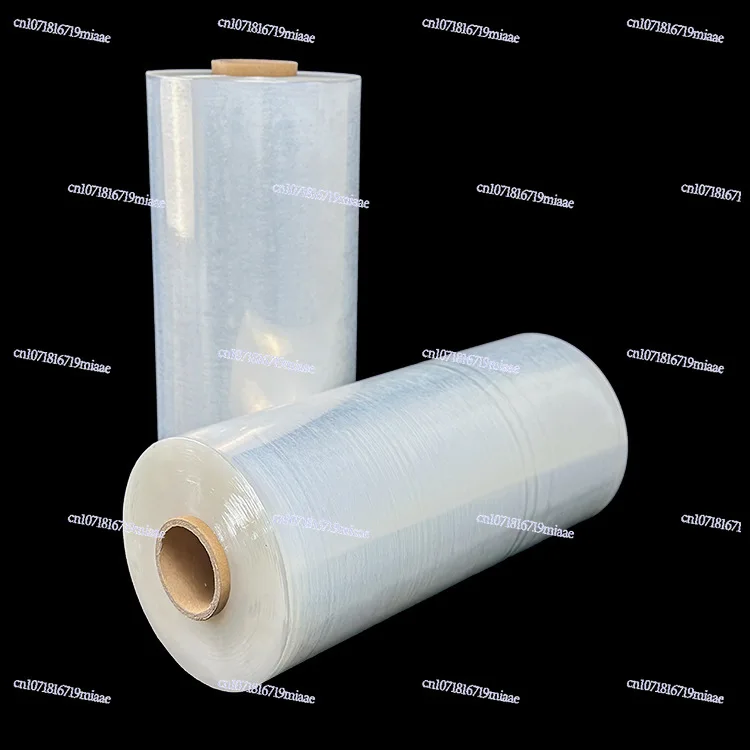 Transparent PE Machine Stretch Film Pre-drawn Winding Film 50cm Wide Tray Packaging Express Wrapping  Large Roll
