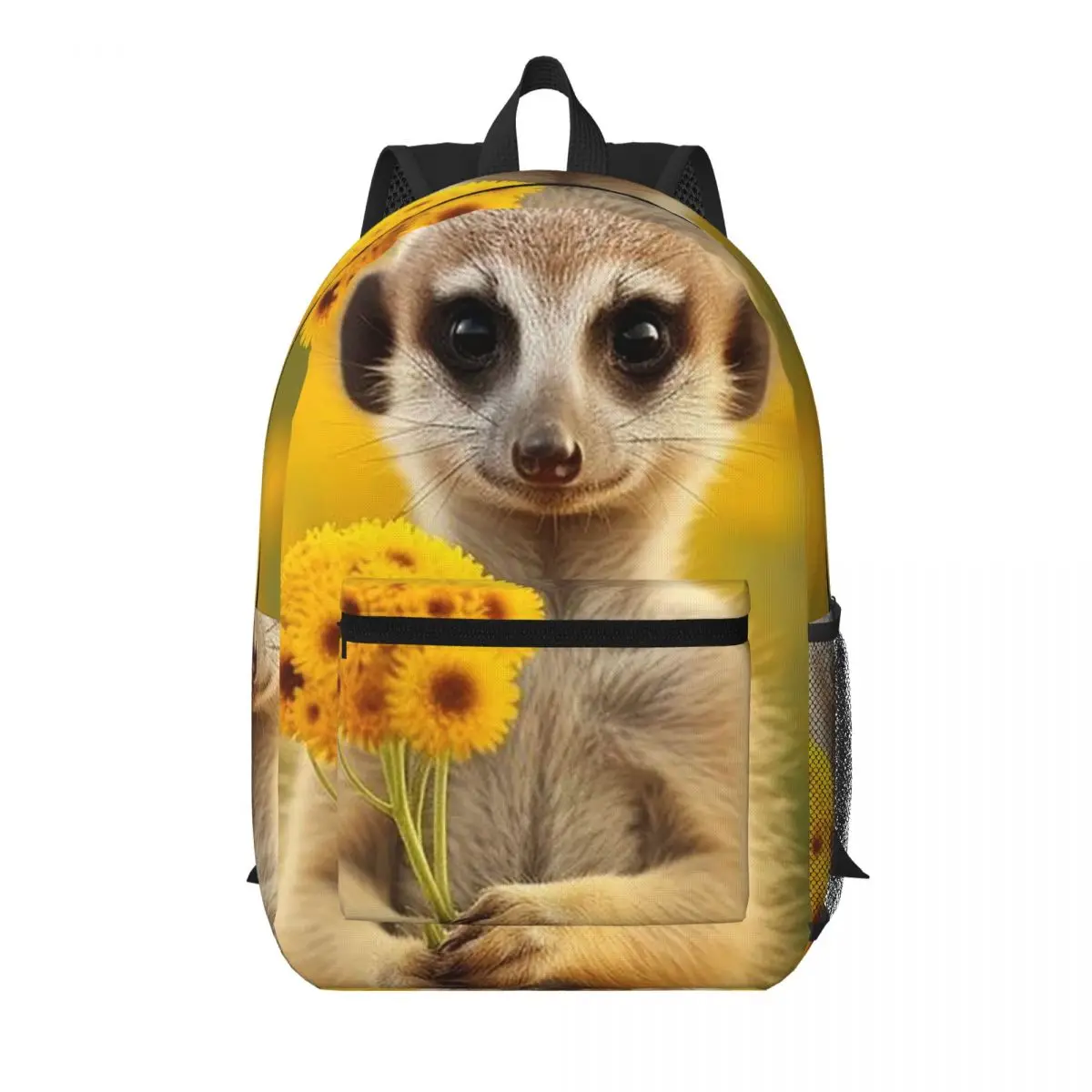 

Adorable Meerkat Realistic Student Backpack School Bag Hiking Travel Daypack for Boys Girls Bookbag Shoulder Bags