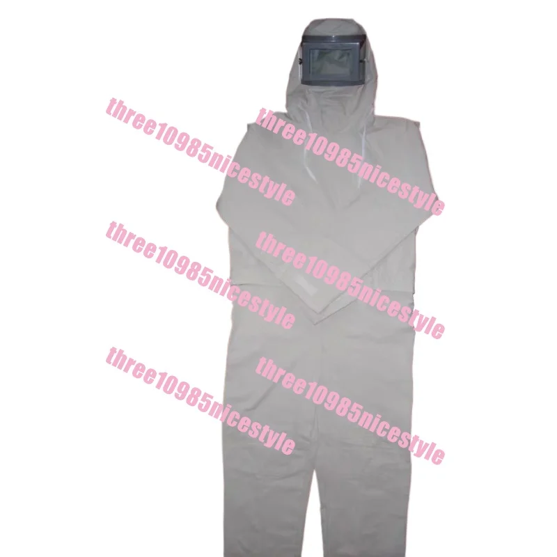 Sandblasting machine accessories Sandblasting clothing Protective One-piece with hat Sandblasting  Coating Full body protection