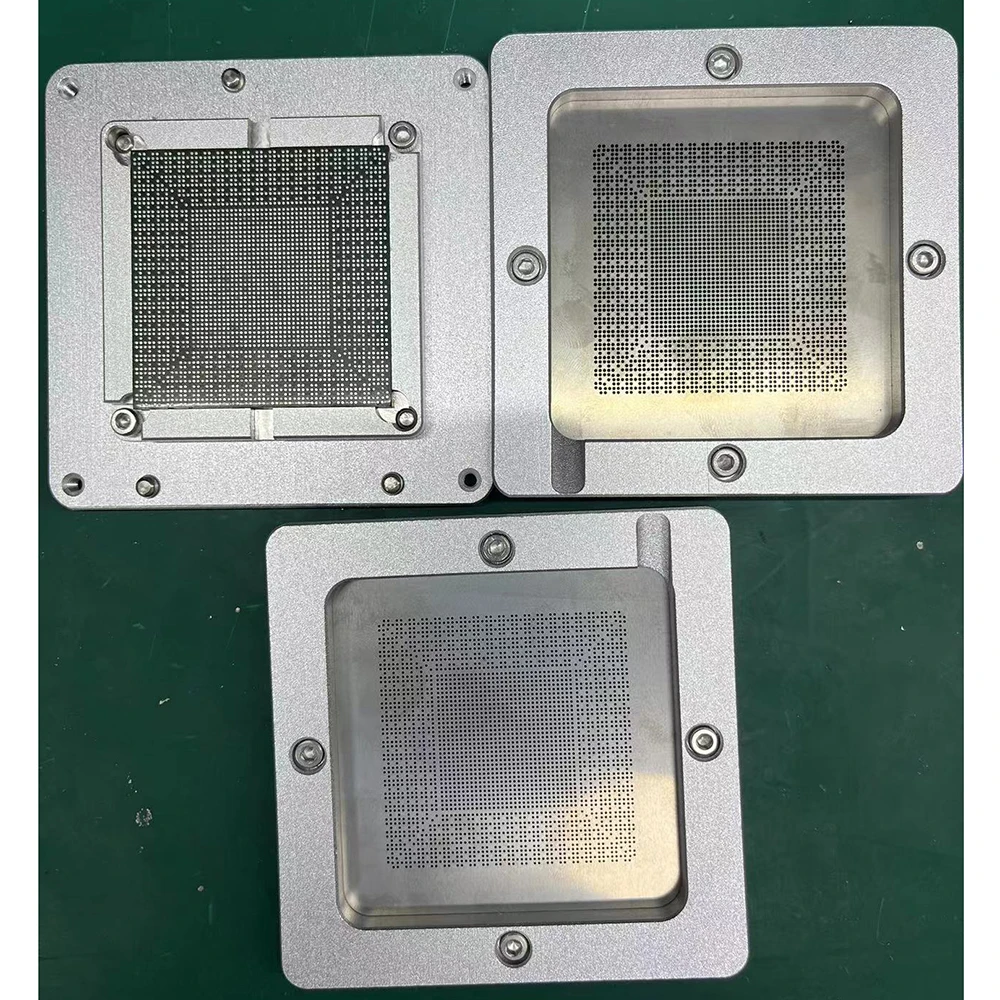 Aluminium BGA Reballing Station Stencils Template Fixture PCB Chips Solder Ball Rework Repair Jig For RXT3060 GA106