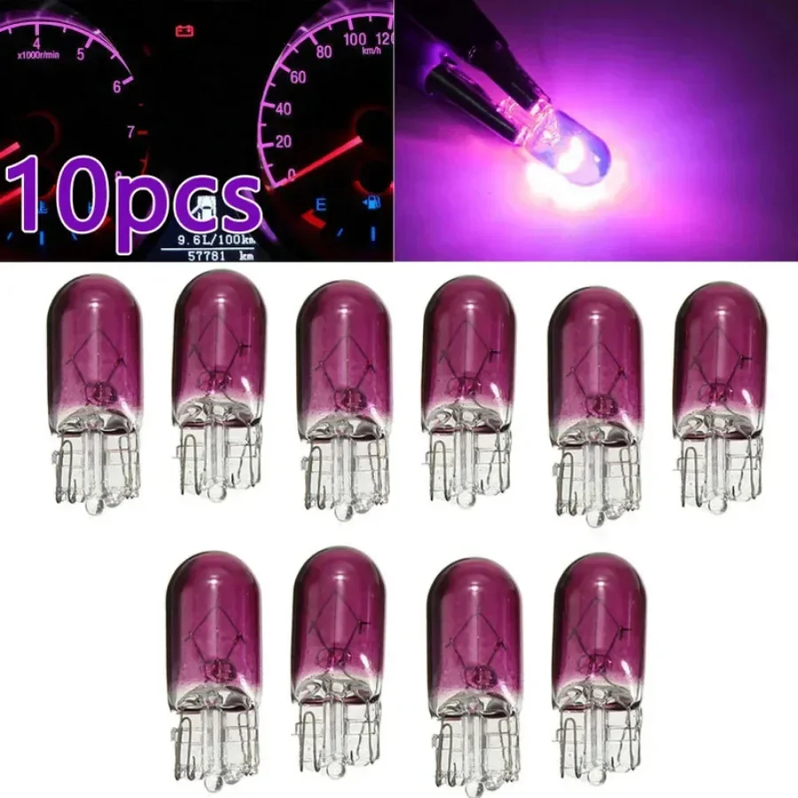 10pcs Car Dashboard Gauge Bulb Auto Atmosphere Light 12V 3W Purple Incandescent Lamp for Car Styling Light Bulbs Accessories