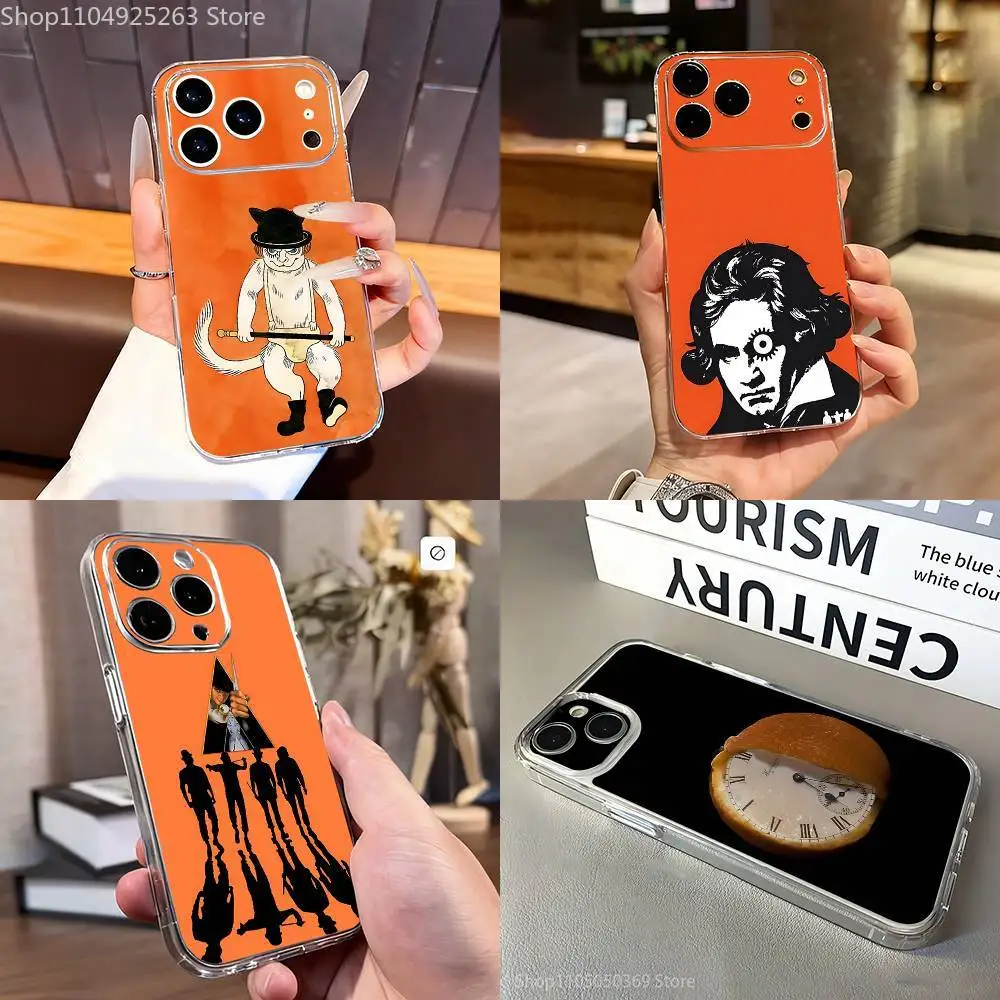 

A C-Clockwork O-Orange Phone Case For iPhone 7,17,16,15,14,13,12,11 Pro,Max,Plus,XR,Mini,E Clear Full-coverage Soft Cover