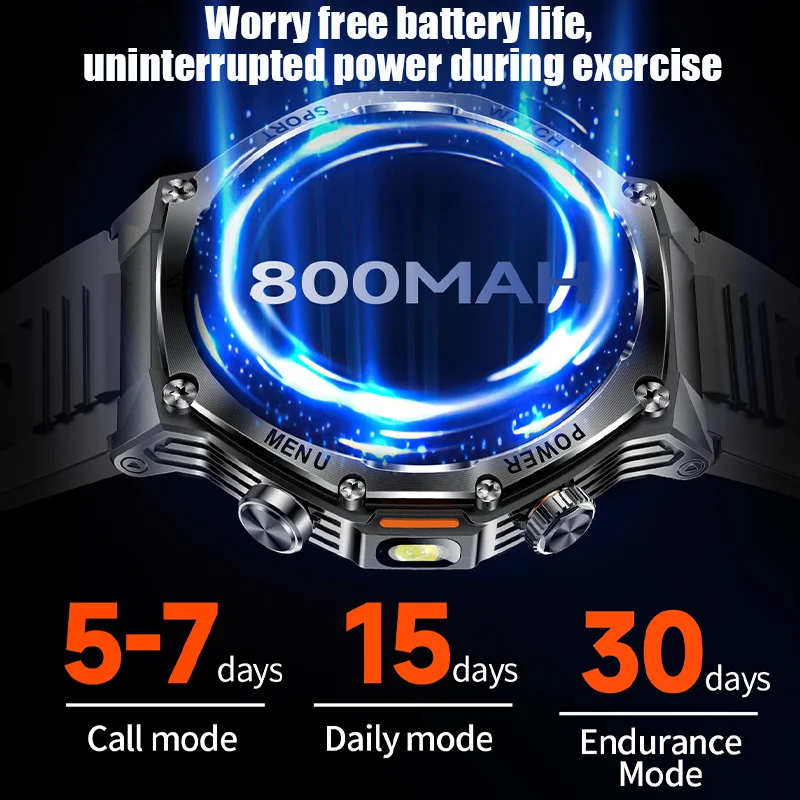Jam Tangan Pintar Militer Luar - Smartwatch Sports Watches For Men ulasan dan harga